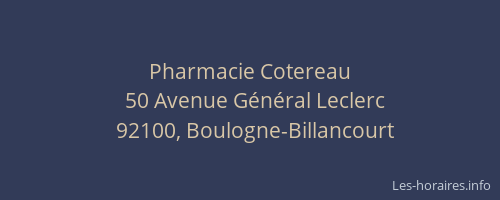 Pharmacie Cotereau