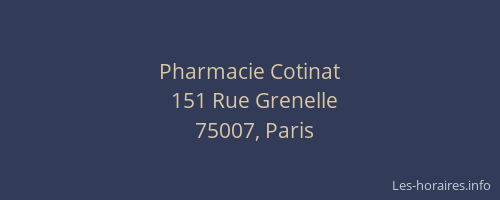 Pharmacie Cotinat