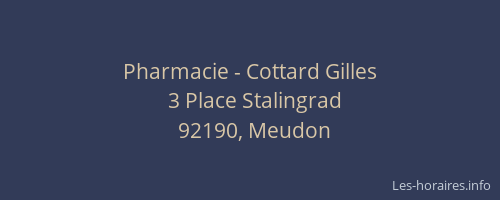 Pharmacie - Cottard Gilles