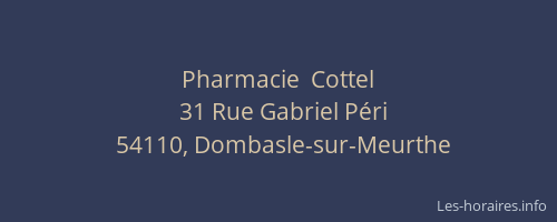 Pharmacie  Cottel