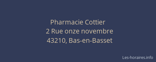 Pharmacie Cottier
