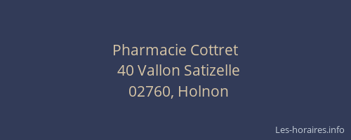 Pharmacie Cottret