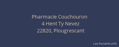 Pharmacie Couchouron