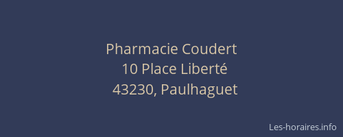 Pharmacie Coudert