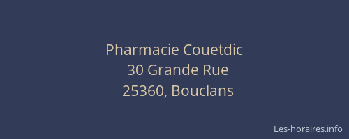 Pharmacie Couetdic