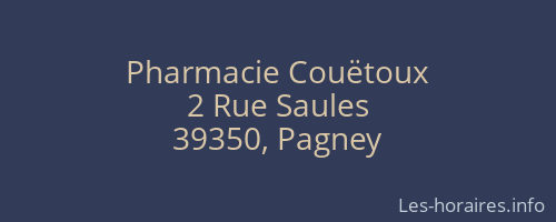 Pharmacie Couëtoux