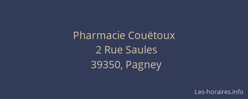 Pharmacie Cou&euml;toux