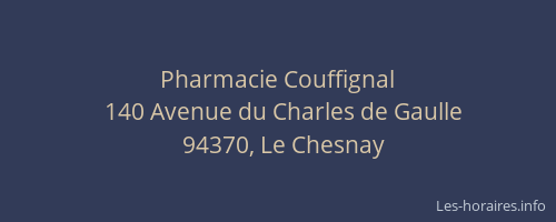 Pharmacie Couffignal
