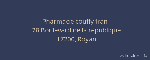 Pharmacie couffy tran