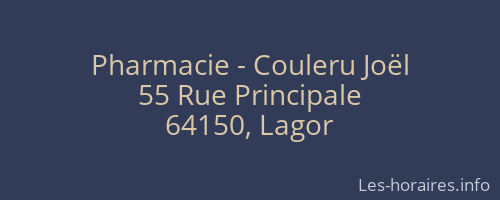Pharmacie - Couleru Joël