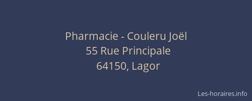 Pharmacie - Couleru Joël