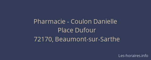 Pharmacie - Coulon Danielle