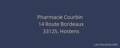 Pharmacie Courbin