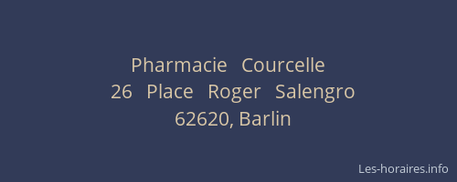 Pharmacie   Courcelle