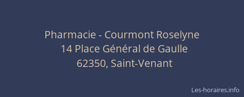 Pharmacie - Courmont Roselyne