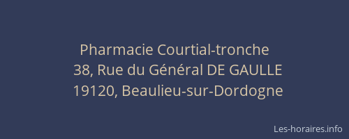 Pharmacie Courtial-tronche