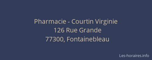 Pharmacie - Courtin Virginie