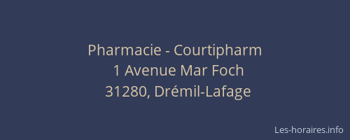 Pharmacie - Courtipharm