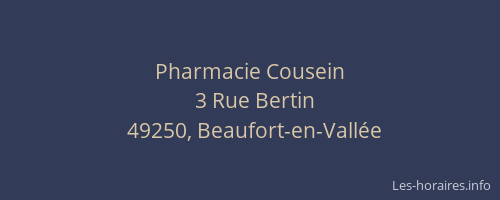 Pharmacie Cousein