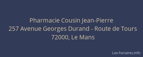 Pharmacie Cousin Jean-Pierre