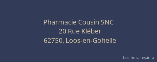 Pharmacie Cousin SNC