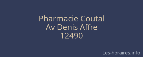 Pharmacie Coutal