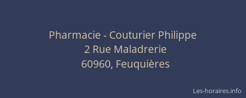 Pharmacie - Couturier Philippe