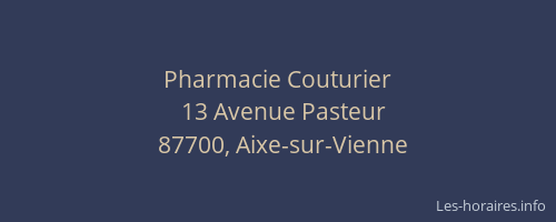 Pharmacie Couturier