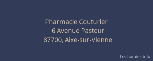 Pharmacie Couturier