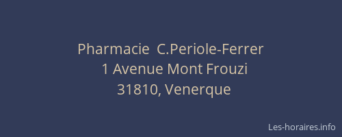 Pharmacie  C.Periole-Ferrer