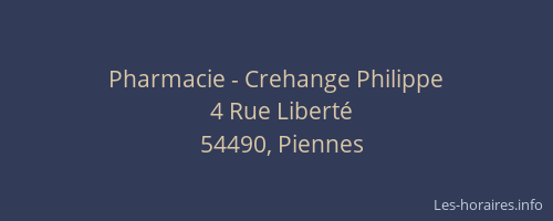 Pharmacie - Crehange Philippe