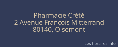 Pharmacie Crété