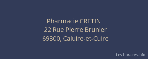 Pharmacie CRETIN