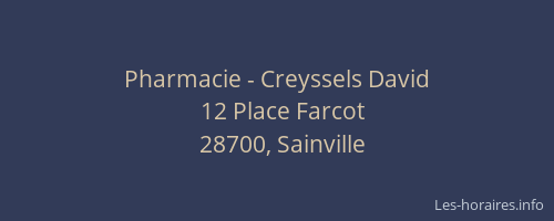 Pharmacie - Creyssels David