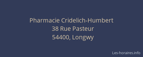 Pharmacie Cridelich-Humbert