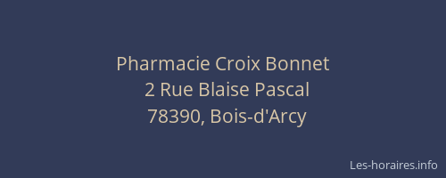 Pharmacie Croix Bonnet