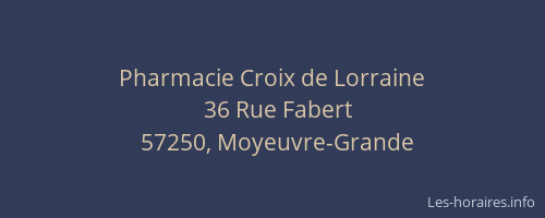 Pharmacie Croix de Lorraine