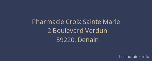 Pharmacie Croix Sainte Marie