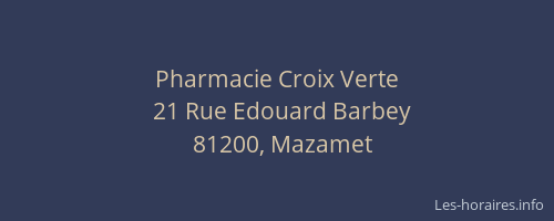 Pharmacie Croix Verte
