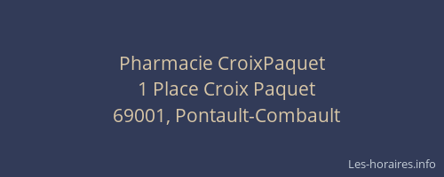 Pharmacie CroixPaquet