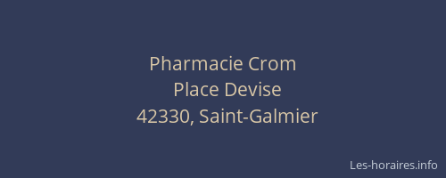 Pharmacie Crom