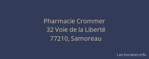 Pharmacie Crommer