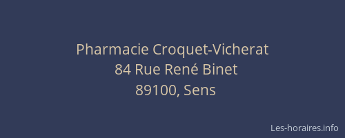 Pharmacie Croquet-Vicherat