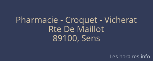 Pharmacie - Croquet - Vicherat