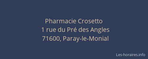 Pharmacie Crosetto