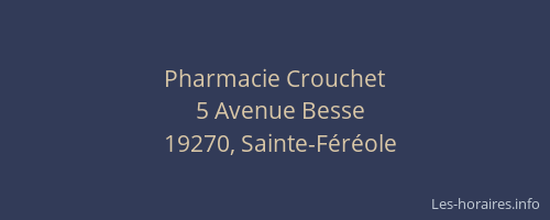 Pharmacie Crouchet