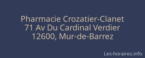 Pharmacie Crozatier-Clanet