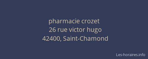 pharmacie crozet