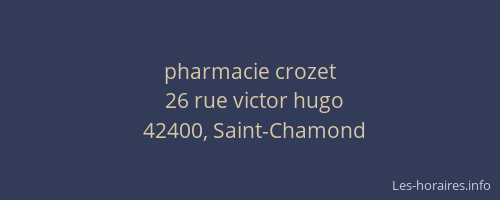 pharmacie crozet