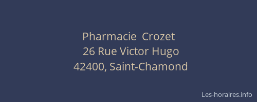 Pharmacie  Crozet